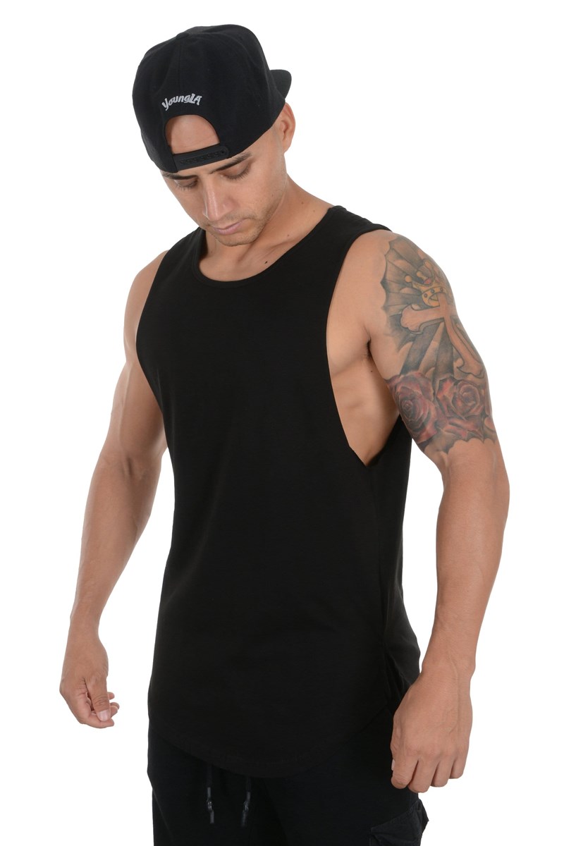 YoungLA 308 Muscle Tanks Fekete | LFSGC-9435